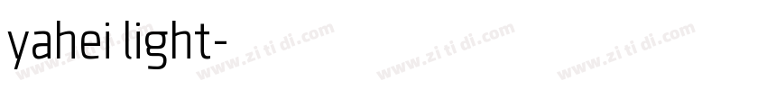yahei light字体转换